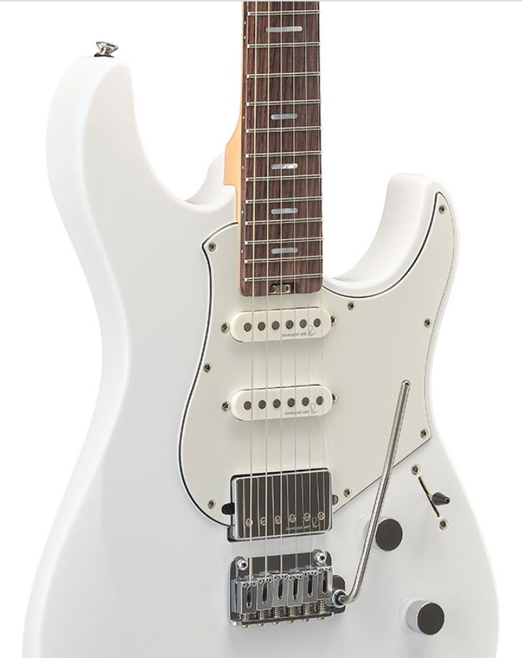 Yamaha Pacifica Standard Plus Pacs+12 Trem Hss Rw - Shell White - Guitare Électrique Forme Str - Variation 2