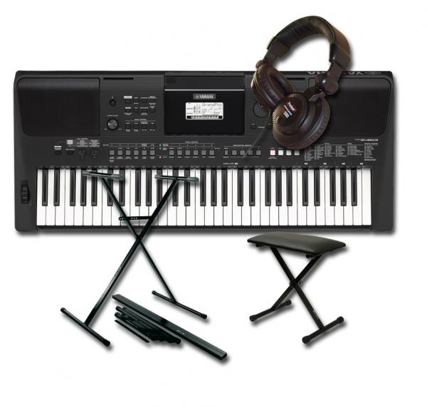 Pack clavier Yamaha PSR-E463 + stand X +banquette + casque