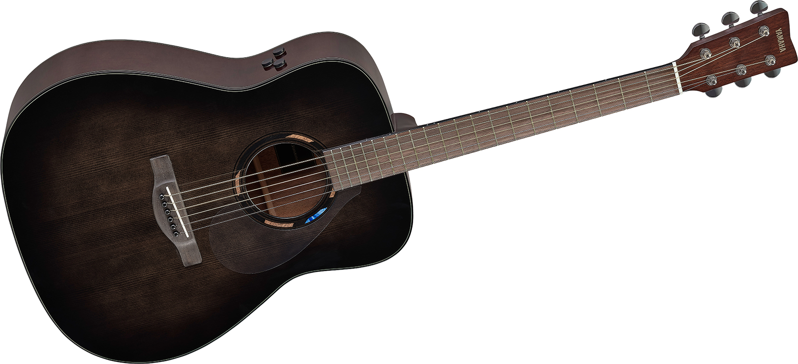 Yamaha Tag1e Transacoustic Dreadnought Epicea Acajou Noy - Translucent Black - Guitare Folk - Variation 1