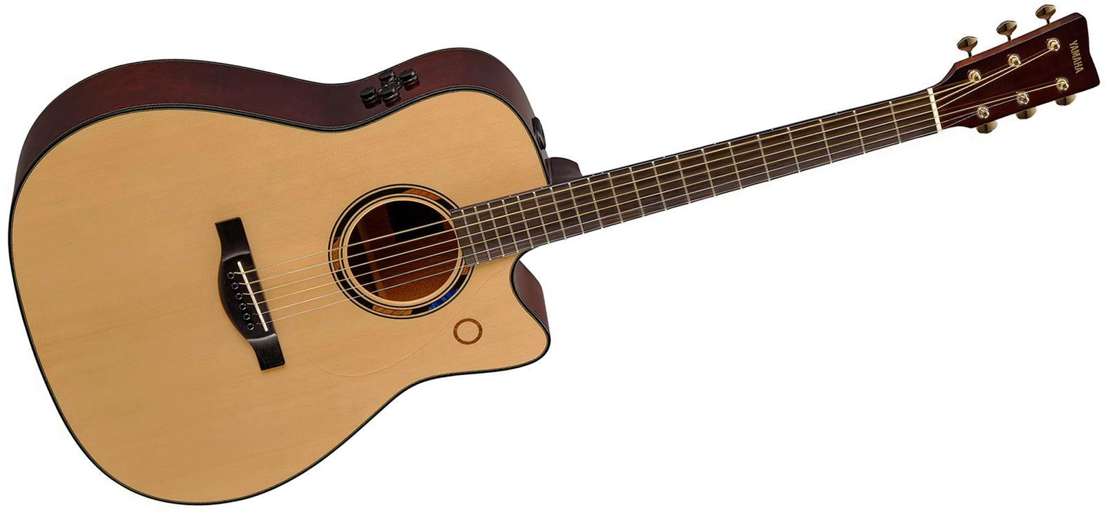Yamaha Tag3c Transacoustic Dreadnought Cw Epicea Acajou Eb - Natural - Guitare Folk - Variation 1