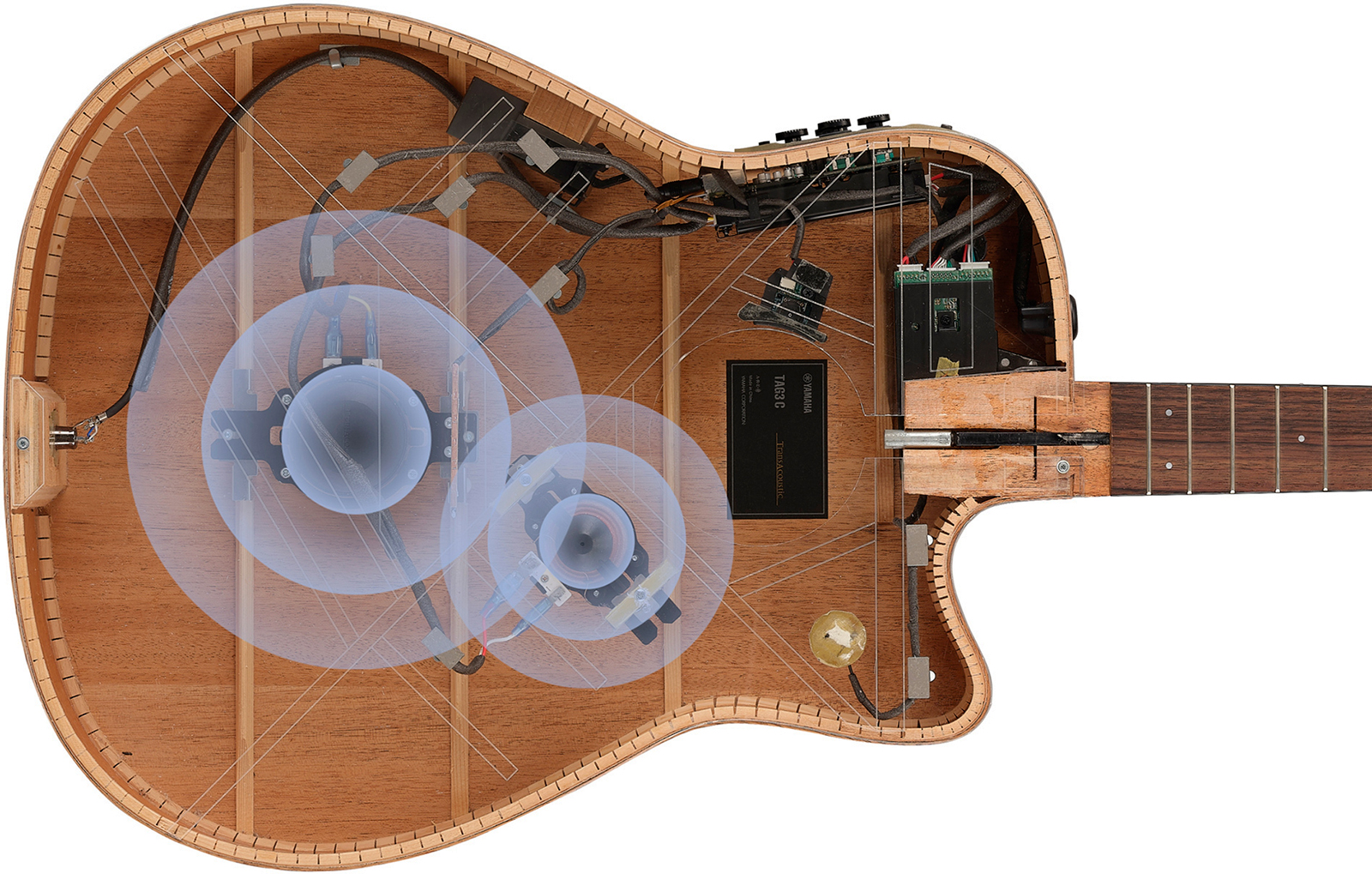 Yamaha Tag3c Transacoustic Dreadnought Cw Epicea Acajou Eb - Natural - Guitare Folk - Variation 4