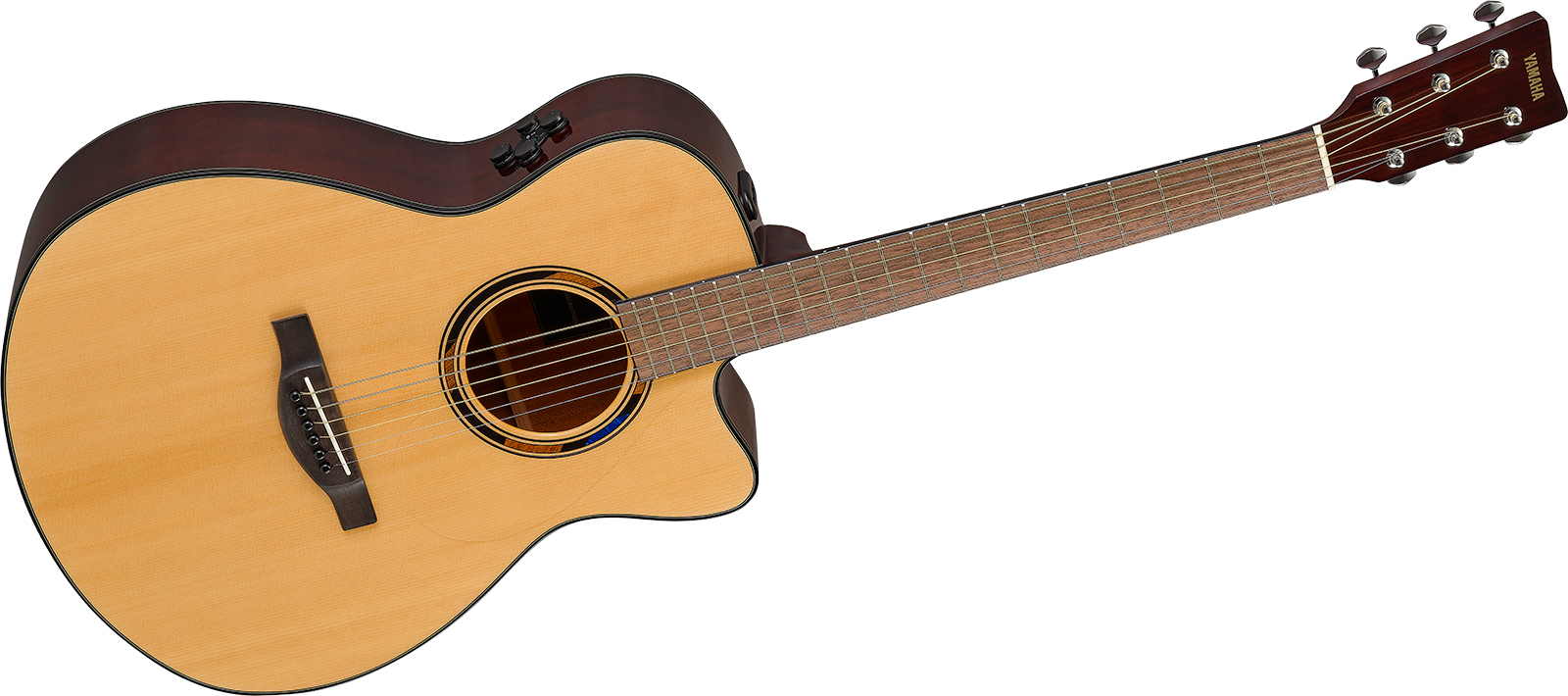 Yamaha Tas1c Transacoustic Concert Epicea Acajou Noy - Natural - Guitare Folk - Variation 1
