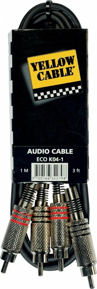 Yellow Cable K04 2 Rca Male Vers 2 Rca Male 3m - CÂble - Main picture
