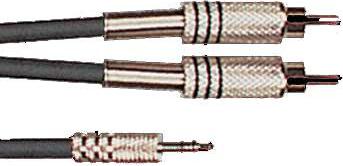 Yellow Cable K06m 2 Rca Male Vers 1 Mini Jack Stereo 3m - - CÂble - Main picture