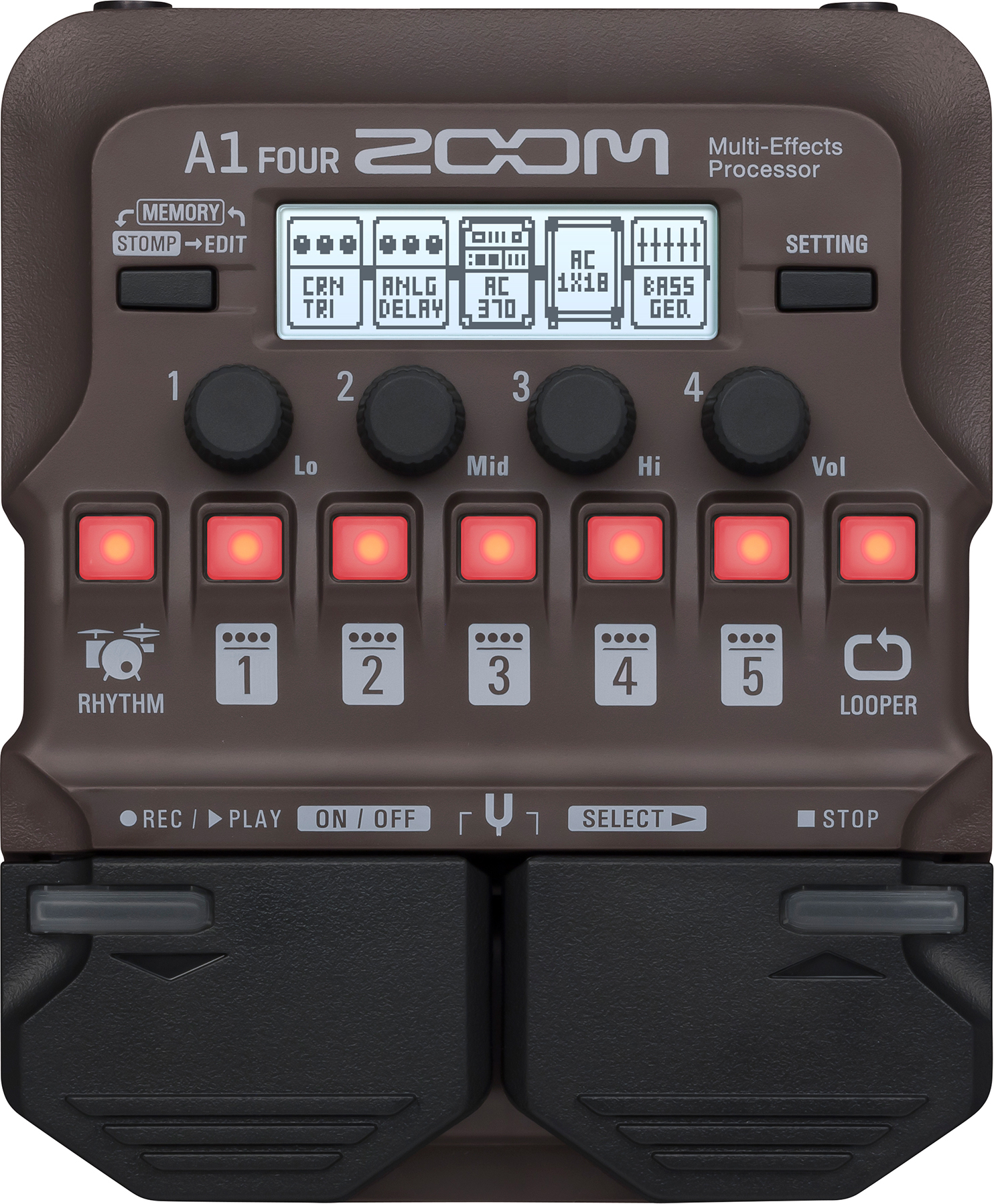 Zoom A1 Four Acoustic Multi-effects Processor - Multi Effet Guitare Acoustique En Pedalier - Main picture