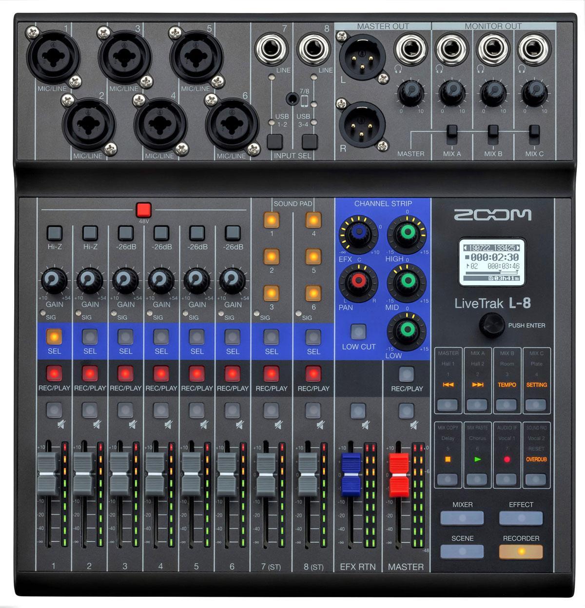 Table de mixage analogique Zoom LIVETRAK L-8