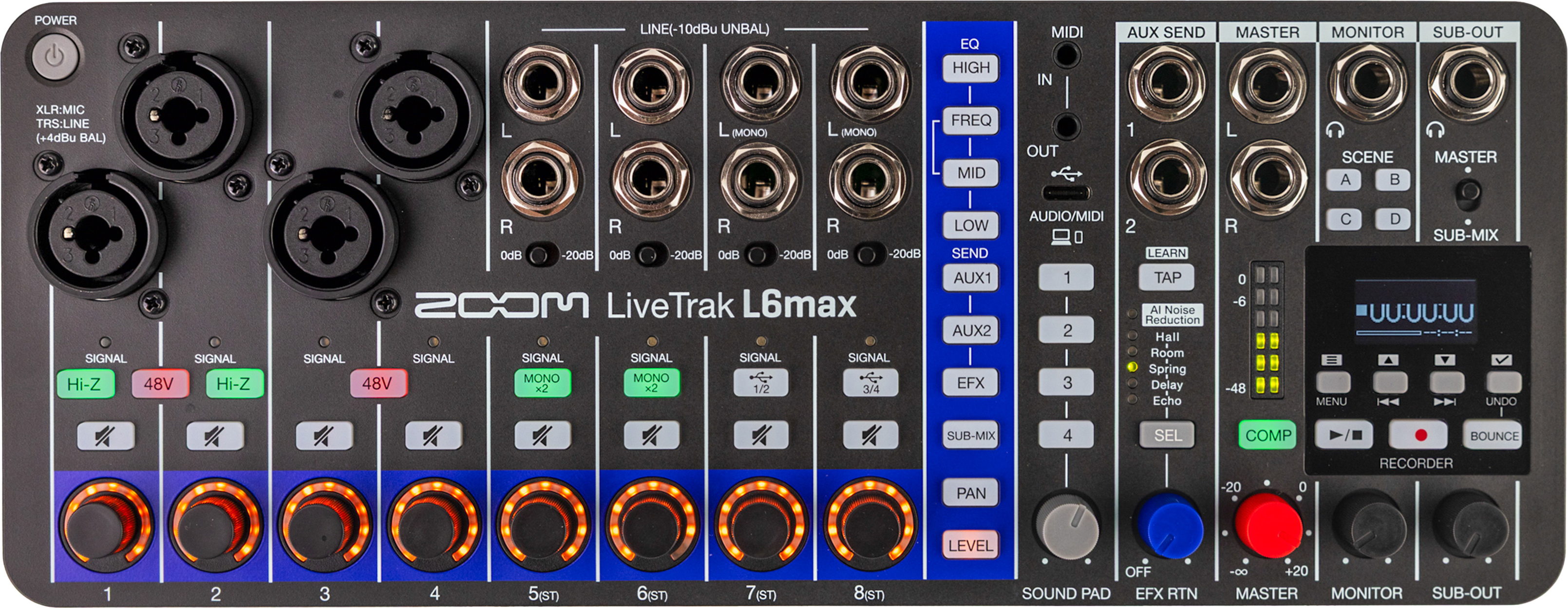 Zoom Livetrak L6max - Table De Mixage Analogique - Main picture