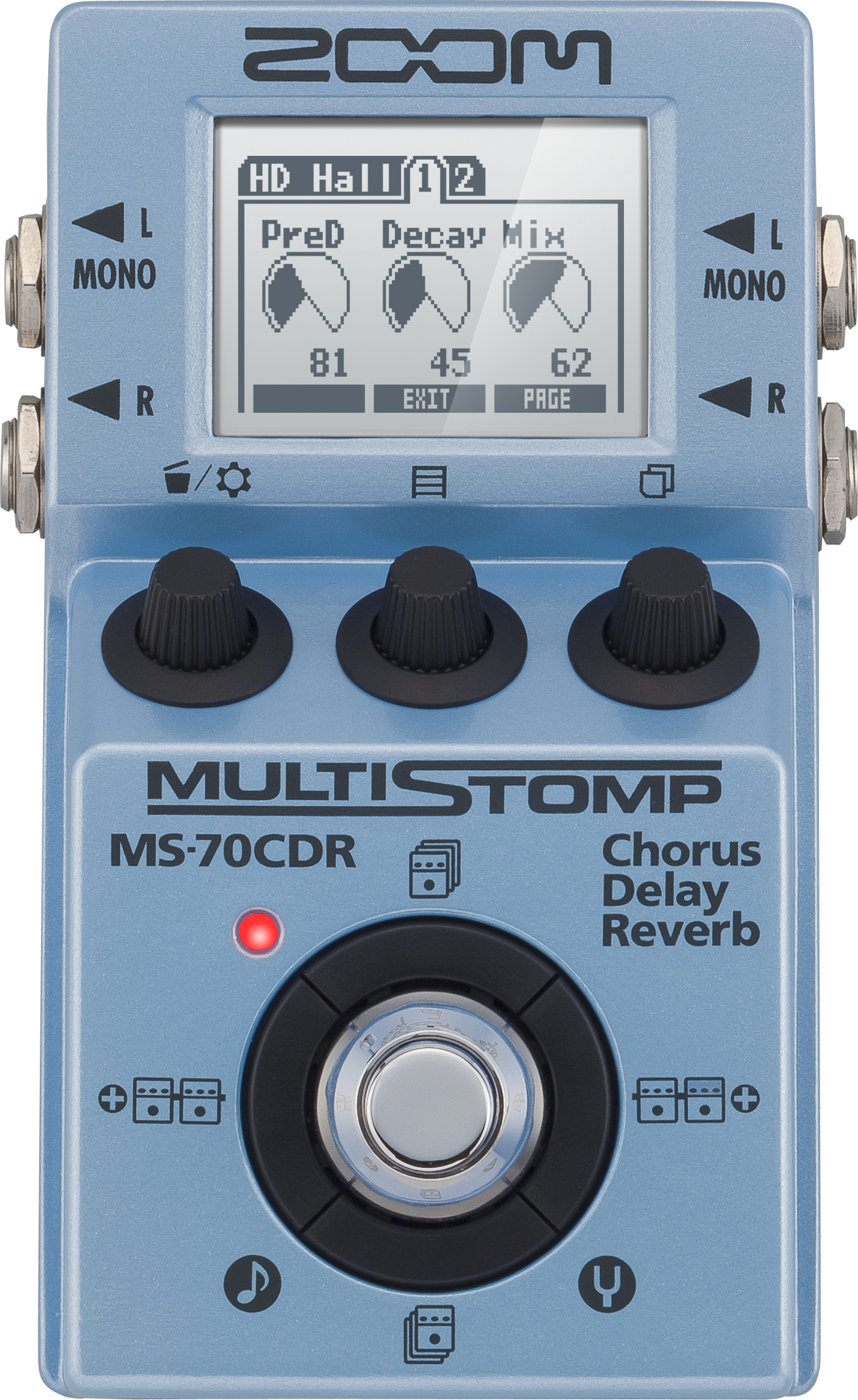 Zoom Ms-70cdr Multistomp - PÉdale Chorus / Flanger / Phaser / Tremolo - Main picture